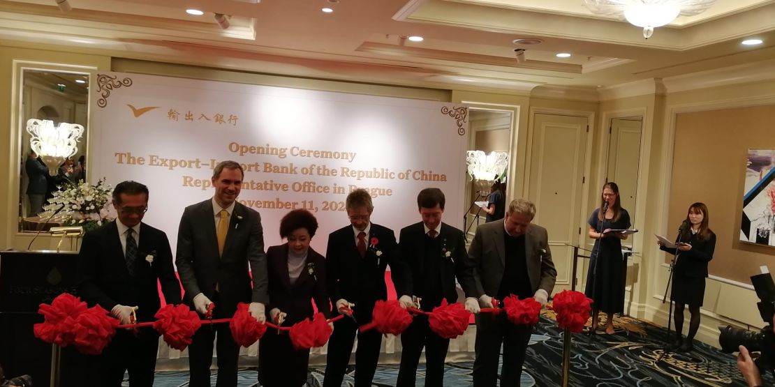 Pavel Diviš and Alice Rezková Attending the Opening Ceremonies of the EximBank and Taiwan Cooperative Bank's Representative Offices in Prague